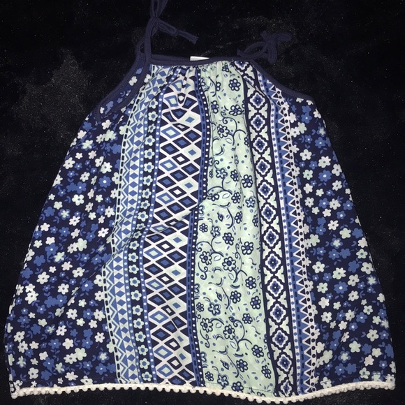 Navy and mint floral Dress w/ Bloomers - Picture 2 of 4